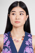 Double Silver Pebble Necklace with Matching Earring